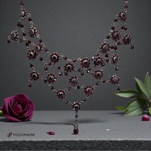 💖 Austrian Crystal USA Bib Choker Necklace 💖